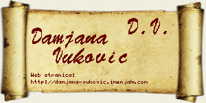 Damjana Vuković vizit kartica
